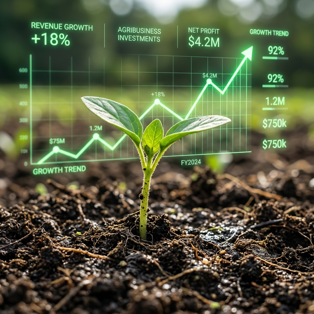 Crescimento agrícola financeiro